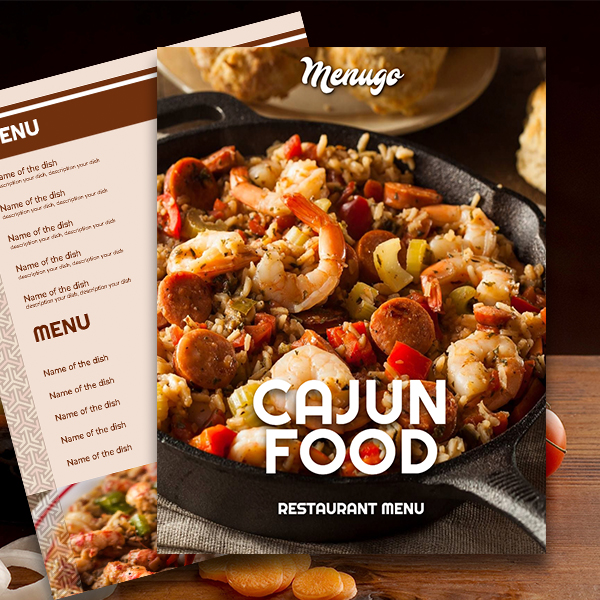 Menugo Cajun Food Menu Template
